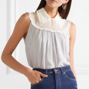 MIU MIU Embellished silk blouse w/ tags